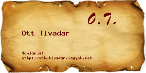 Ott Tivadar névjegykártya